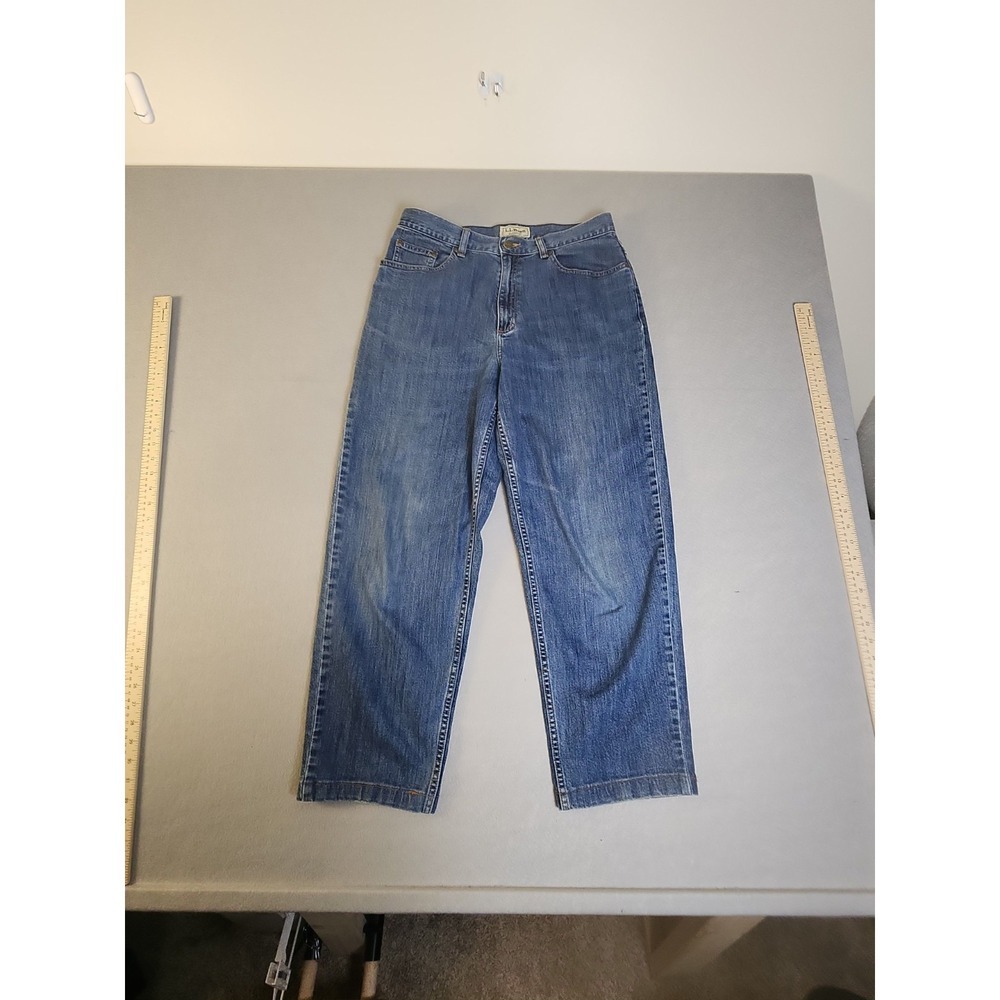 LL Bean Jeans Women's Size 12 T Regular Straight Leg Denim Blue Jeans